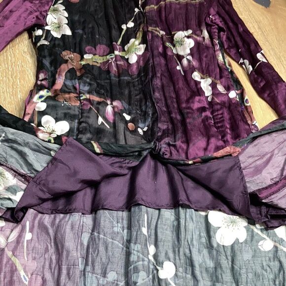 Citron silk kimono jacket -light,Size small - Picture 6 of 10